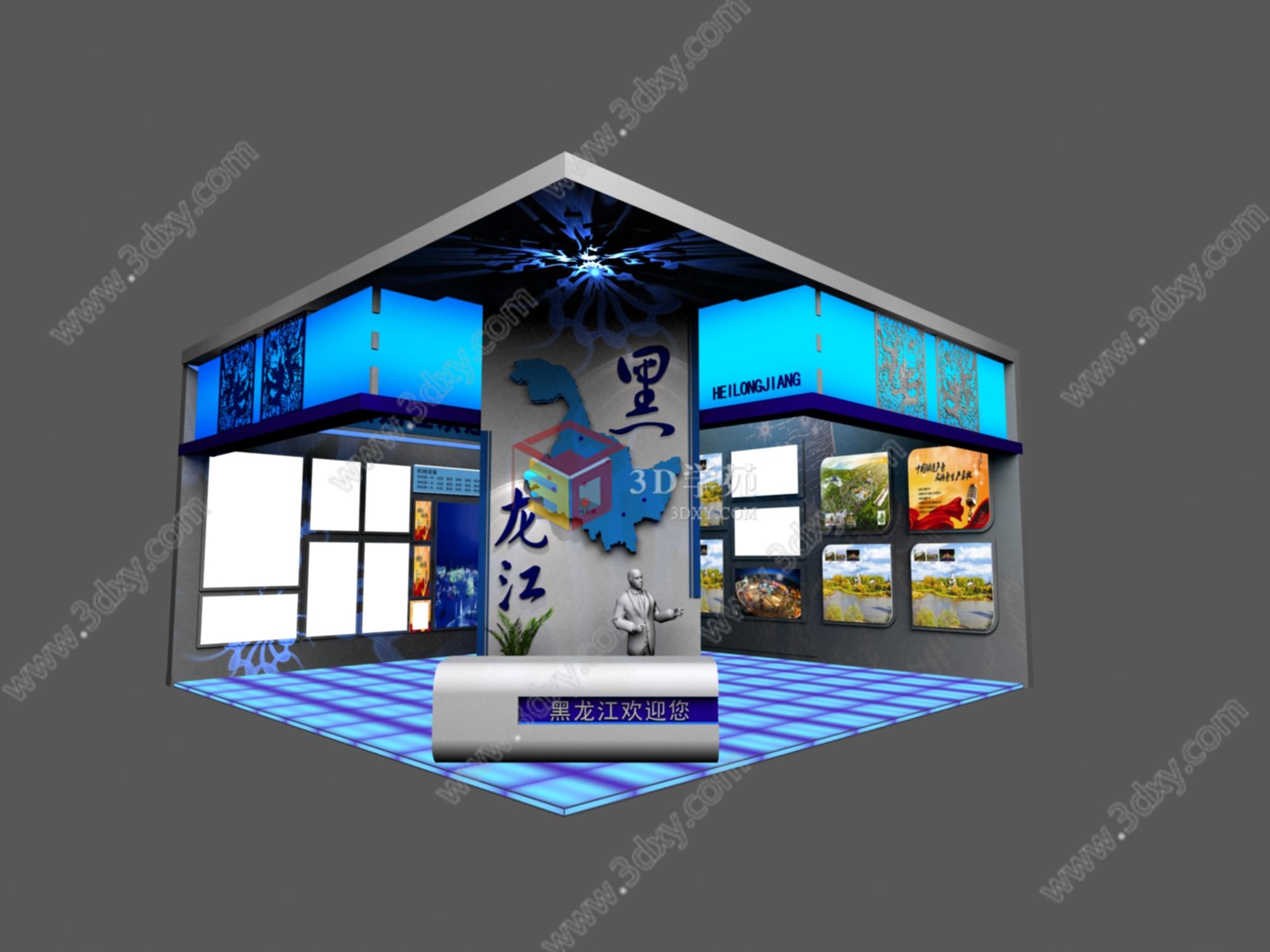 10X11黑龙江文化展3D模型