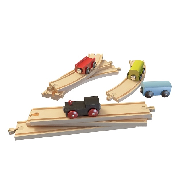 儿童玩具轨道车3D模型
