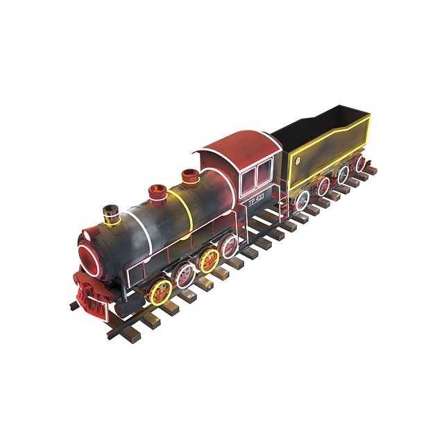 儿童玩具轨道火车3D模型