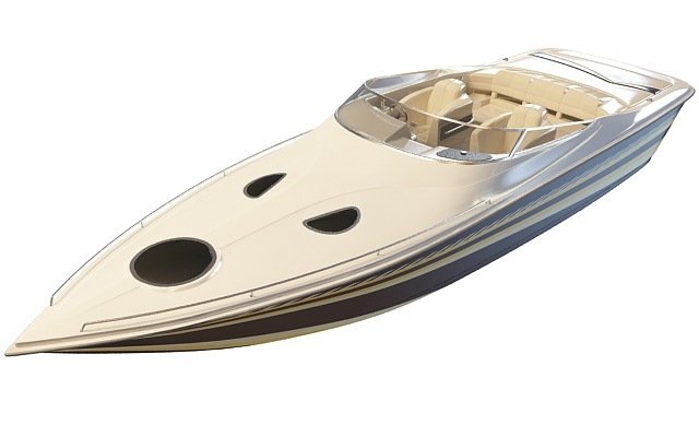 双人游艇3D模型