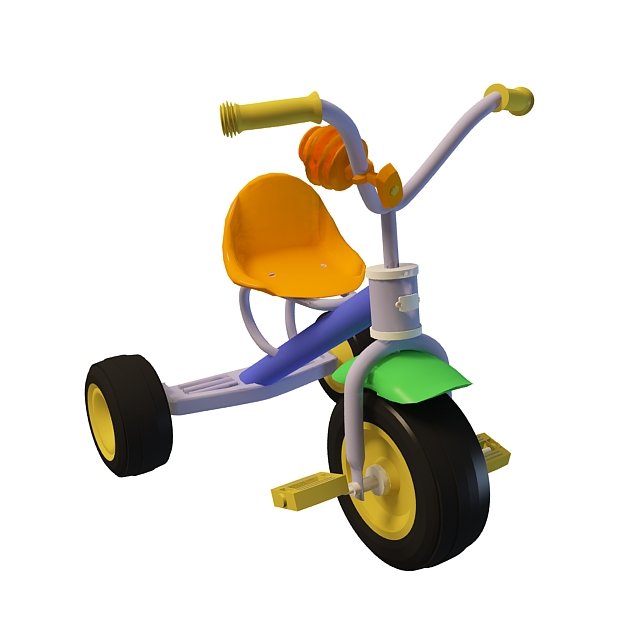 儿童玩具三轮车3D模型