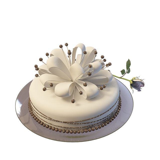 奶油生日蛋糕3D模型