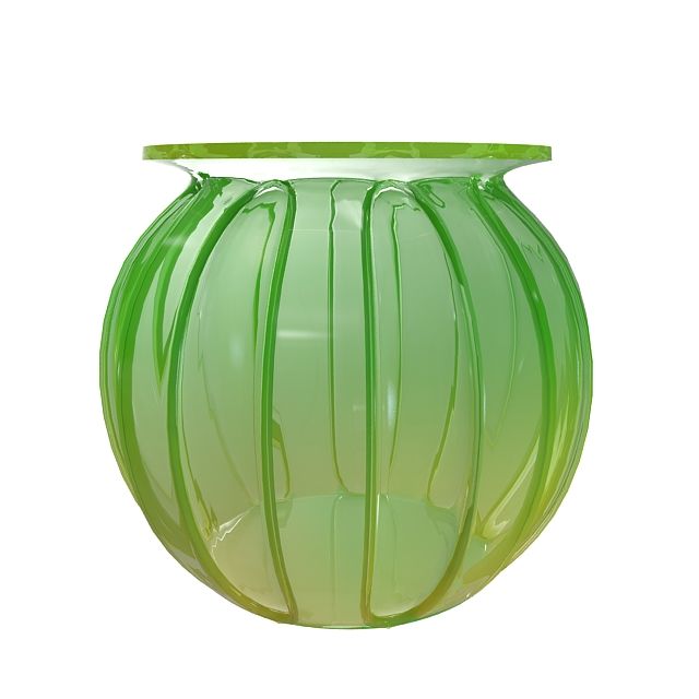绿色装饰玻璃缸3D模型