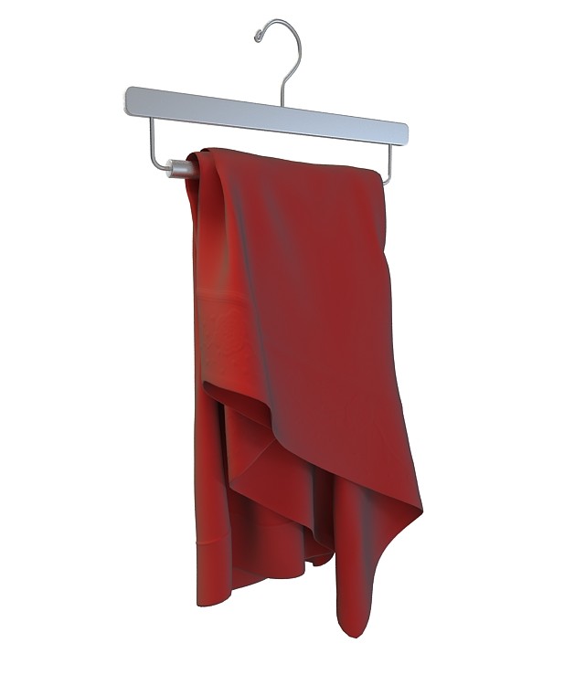 红色浴巾3D模型