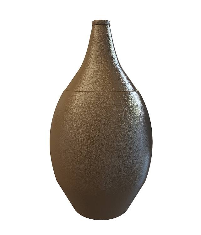棕色细口陶瓷花瓶3D模型