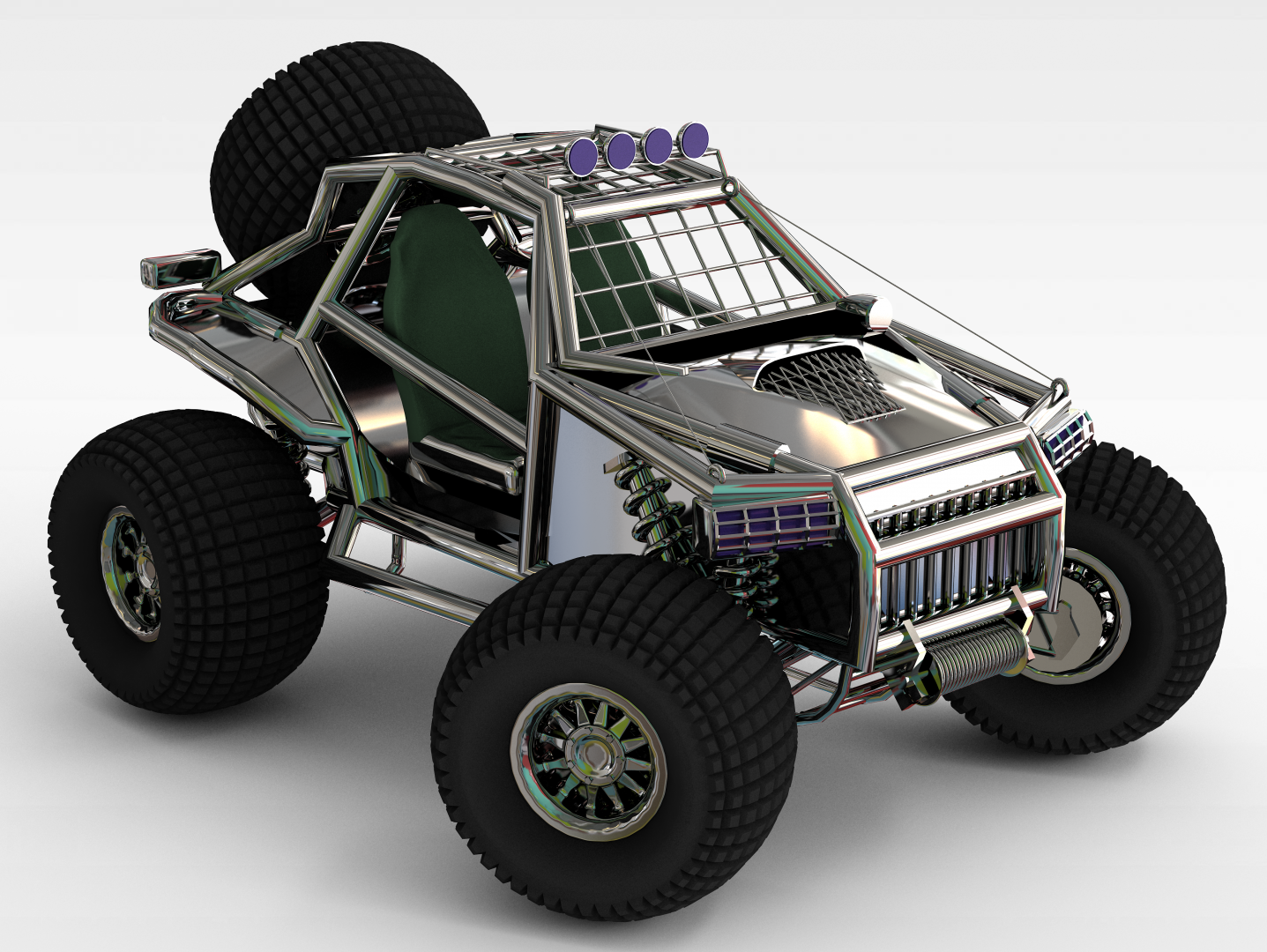 四驱越野车3D模型