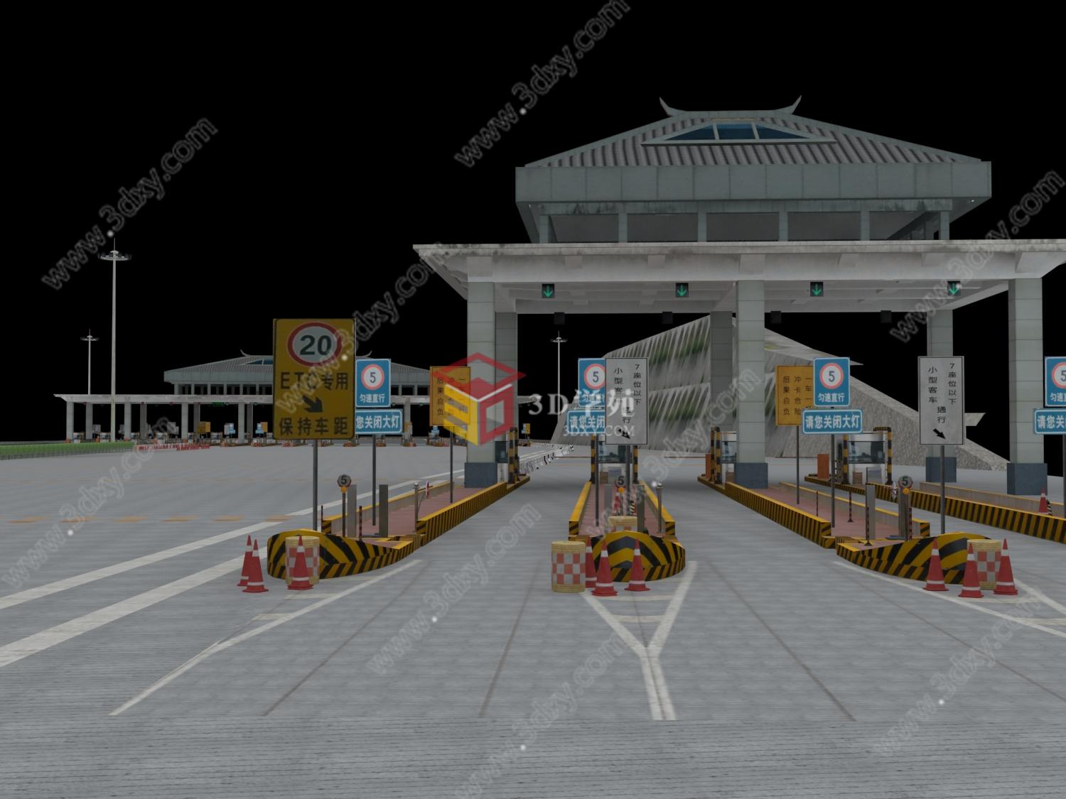 高速公路收费站3D模型