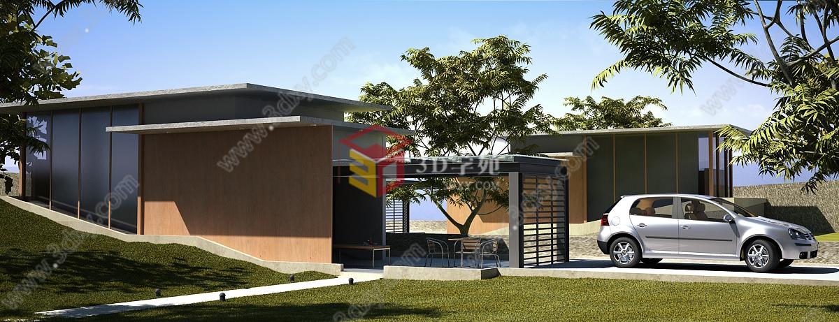 海滨别墅3D模型