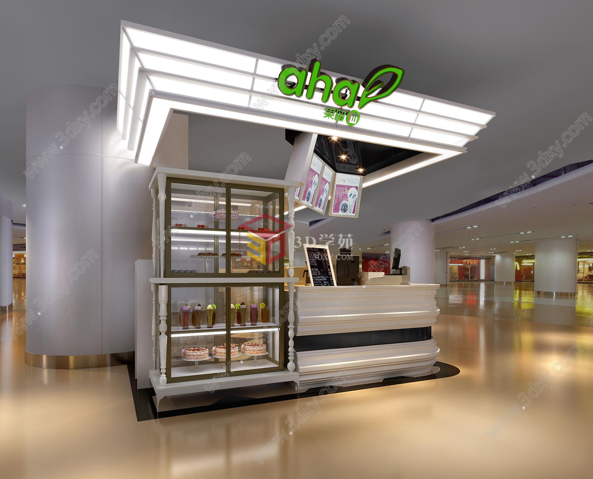 商场茶店3D模型