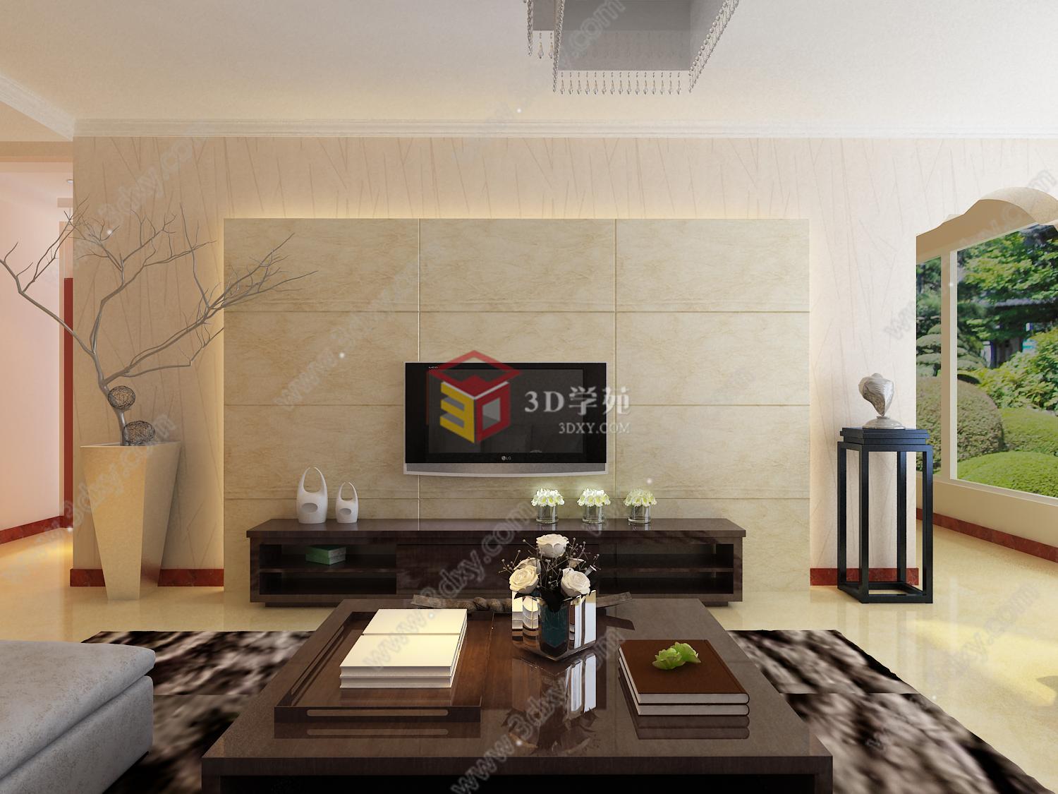 中式风格客厅3D模型