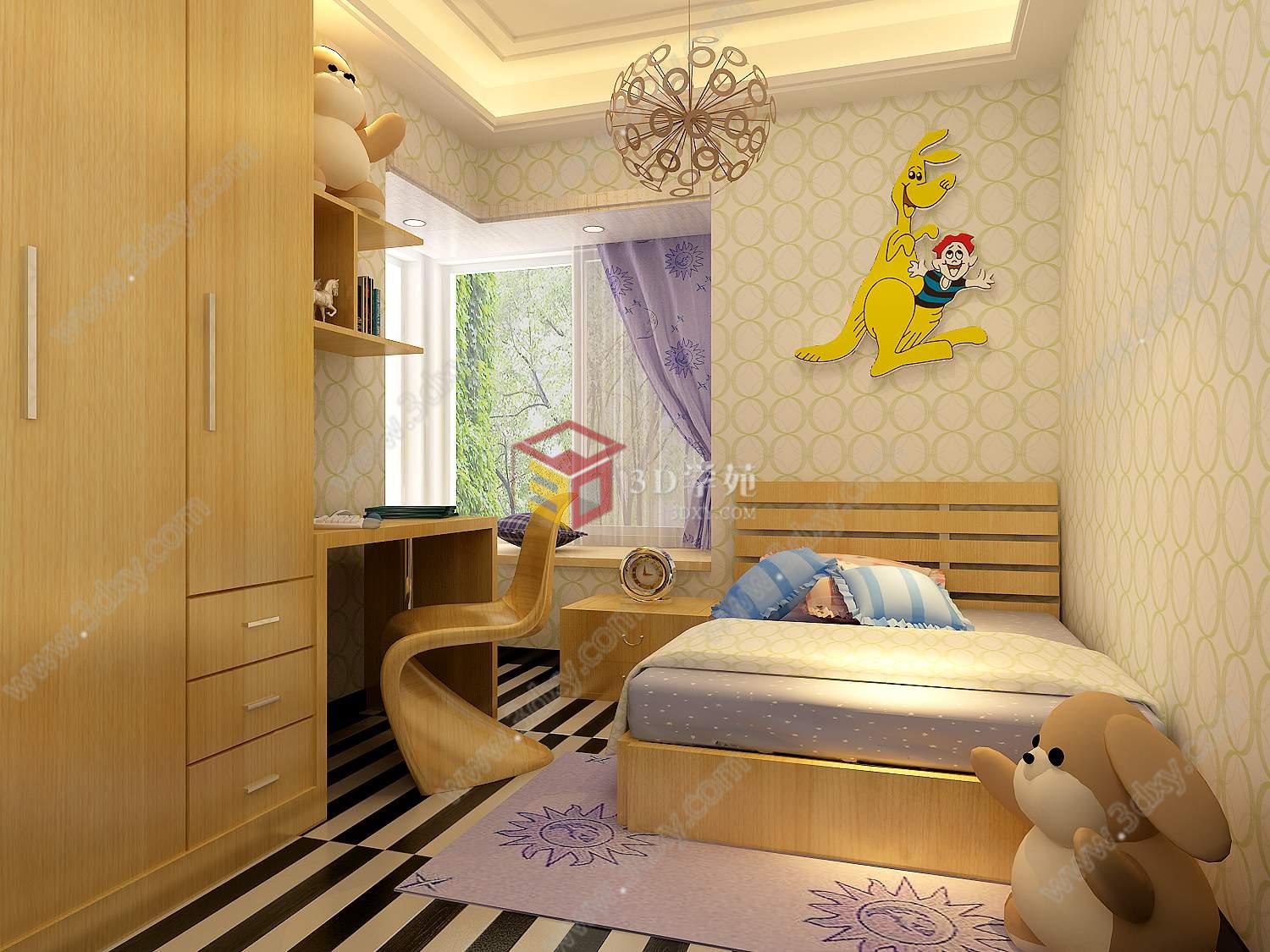 小户型儿童房3D模型
