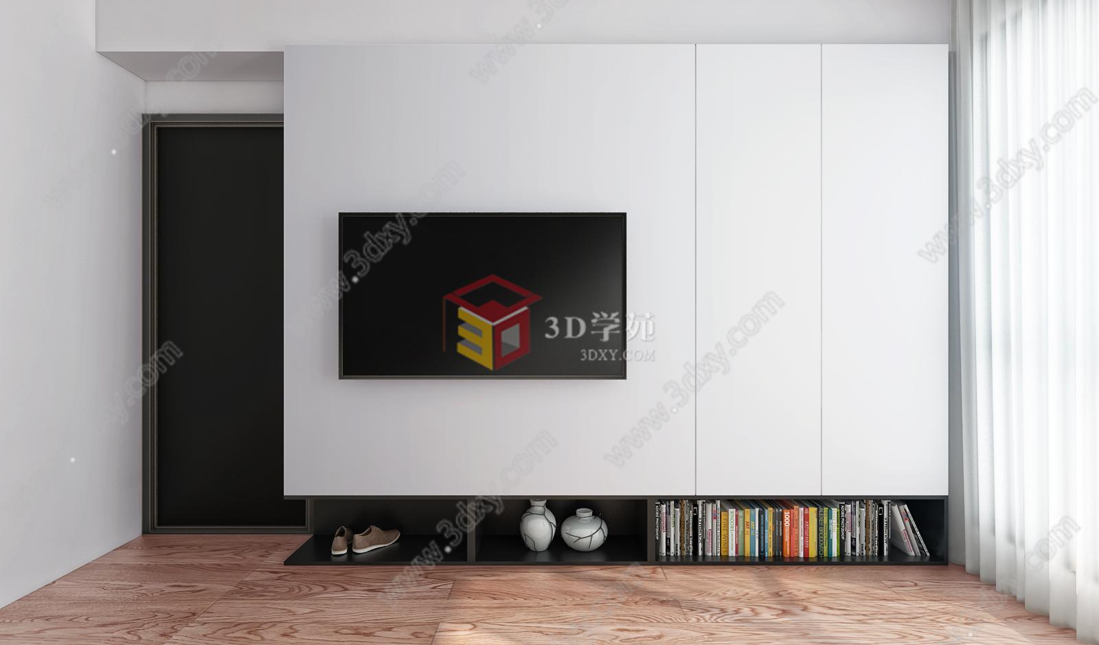 电视背景墙3D模型