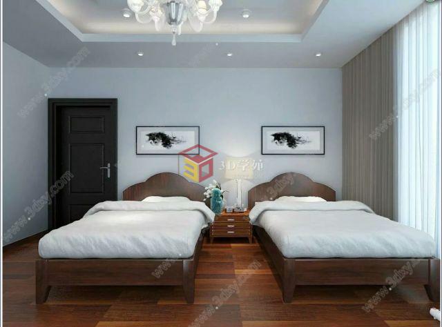 公司休息卧室3D模型