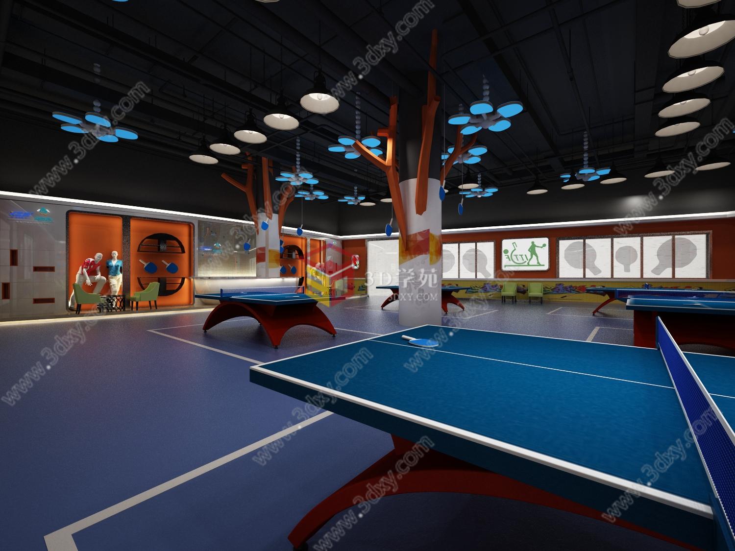 乒乓球室3D模型