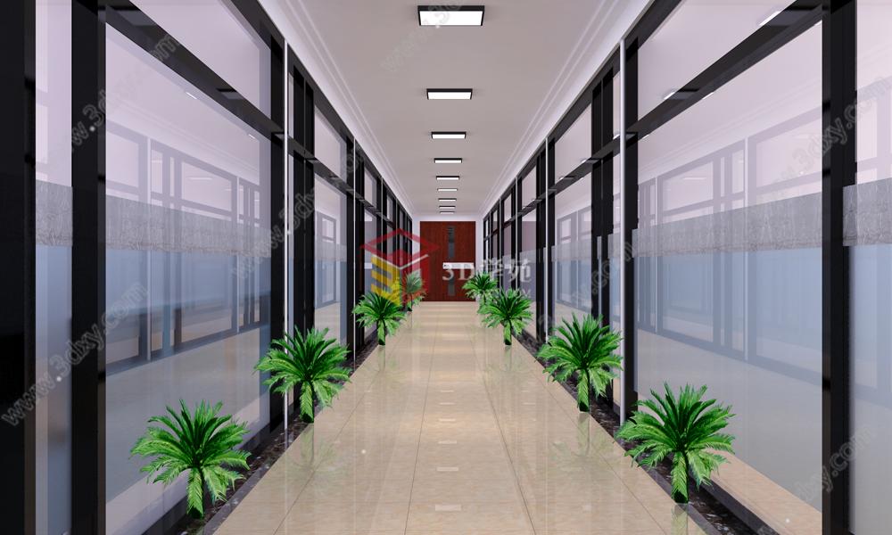 办公室走廊3D模型