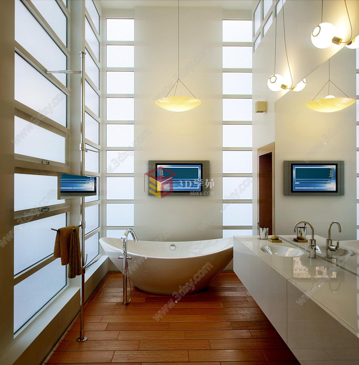 现代卫浴浴缸3D模型