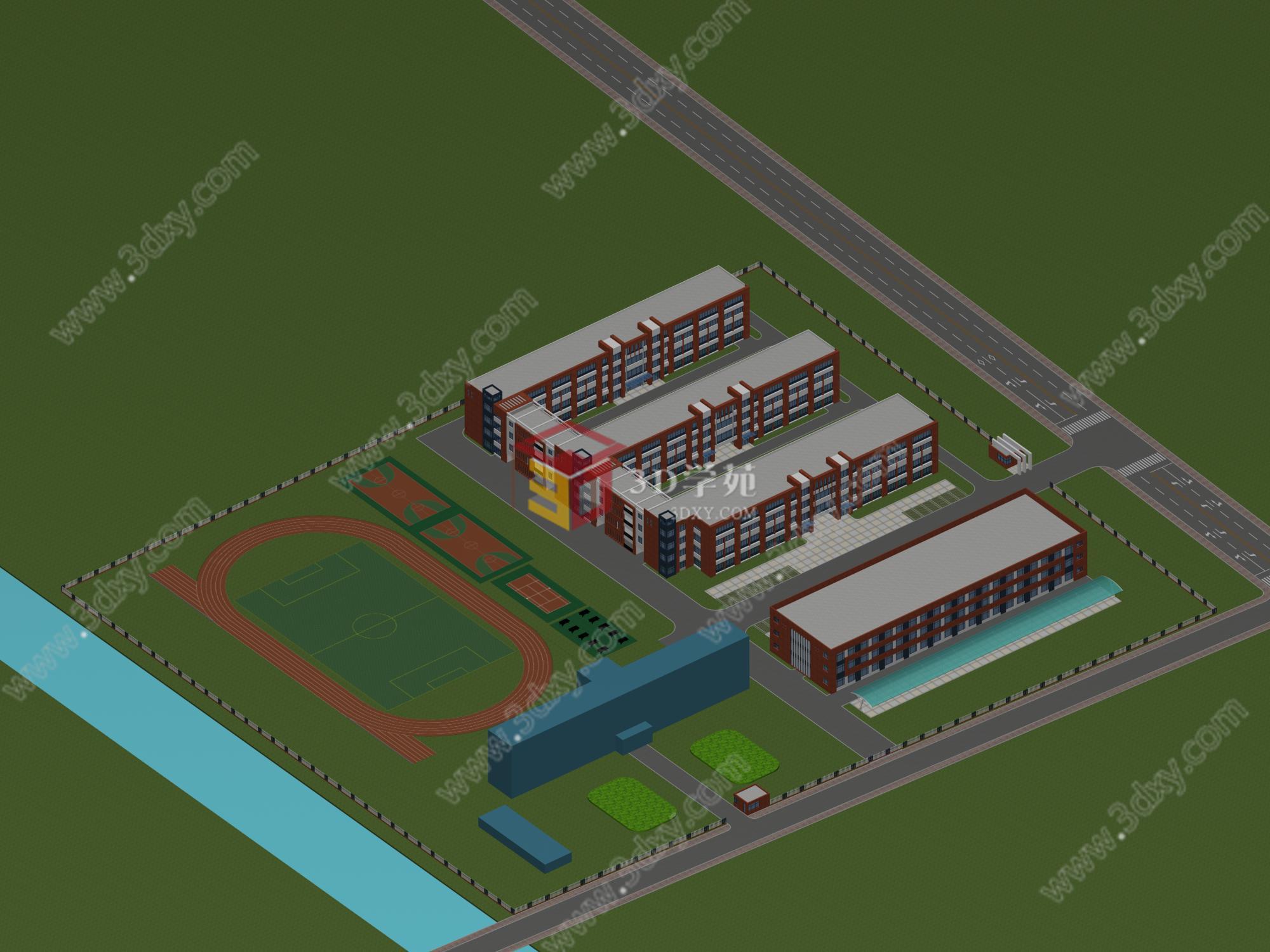 学校3D模型