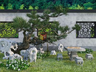 中式庭院3D模型