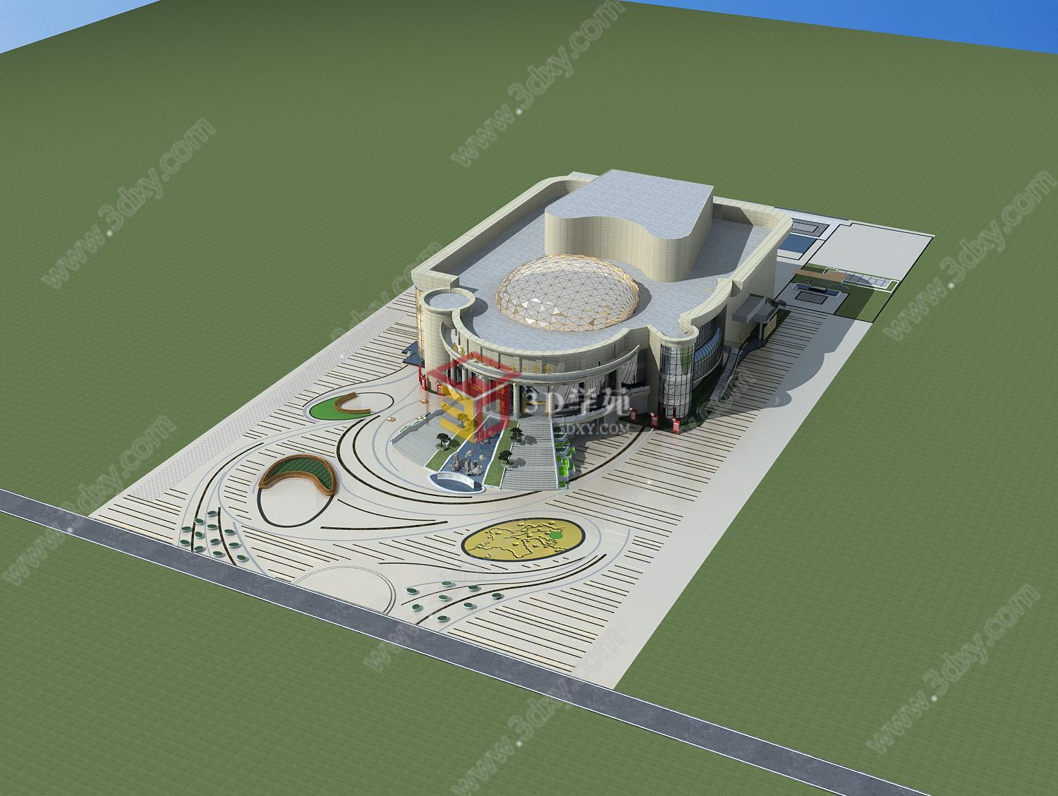 崇州文化宫3D模型