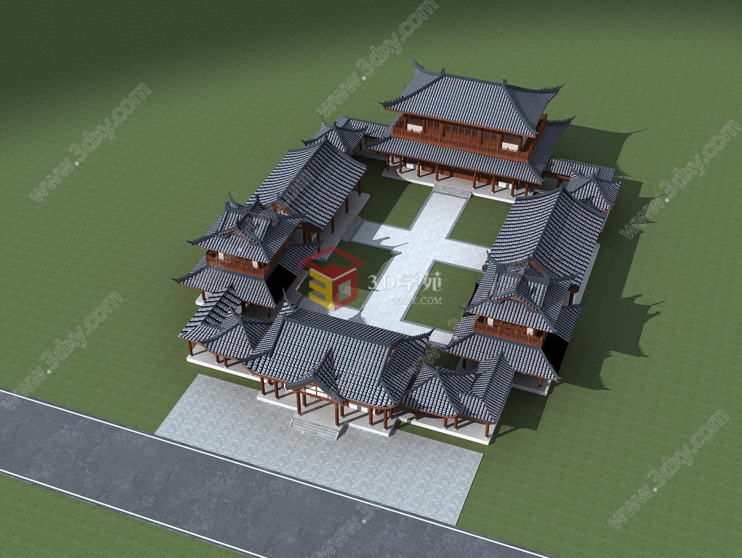 古建-府邸3D模型