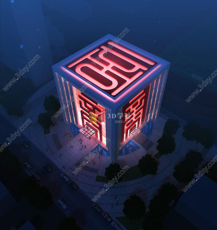 大酒店建筑3D模型