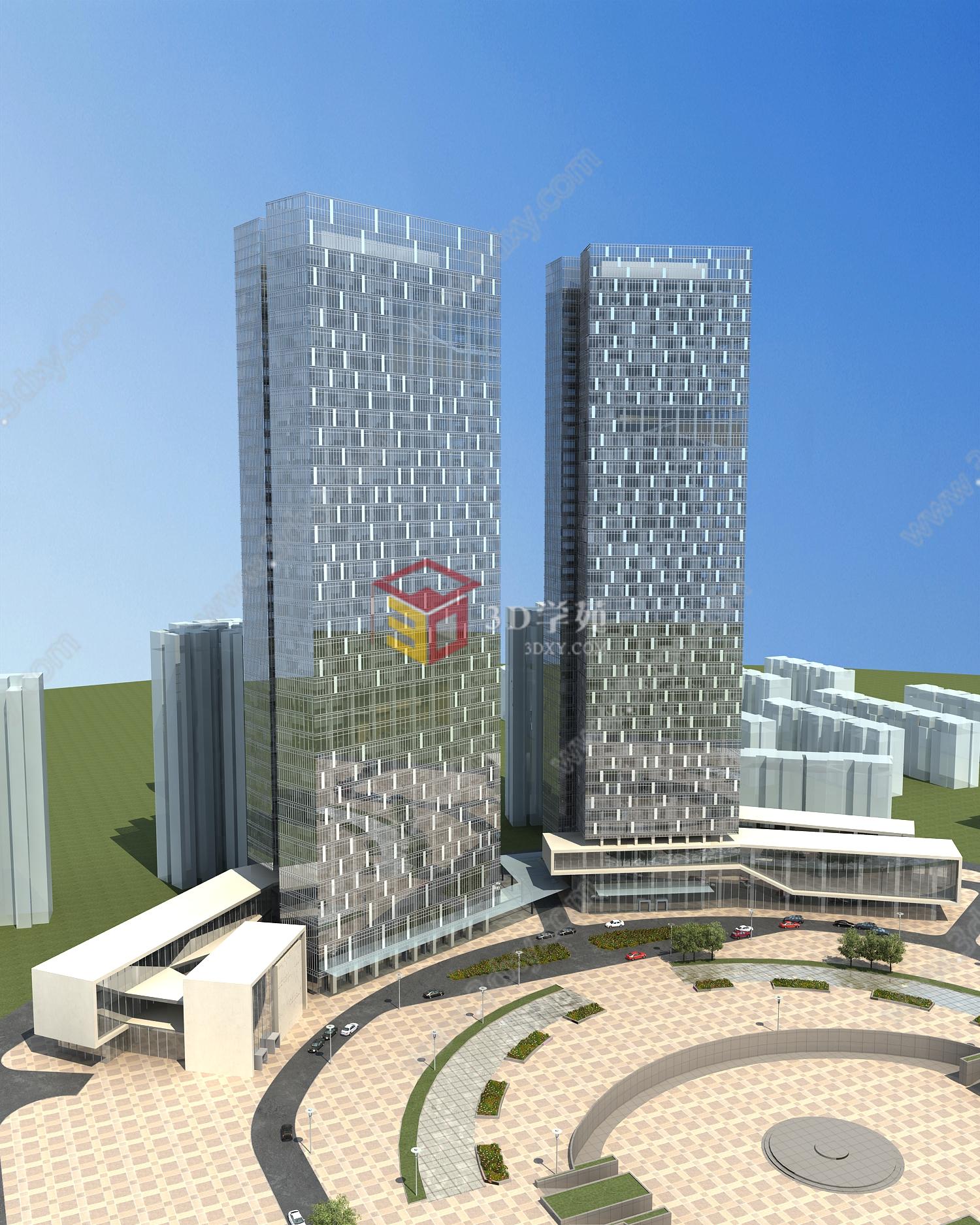 高层办公楼楼3D模型