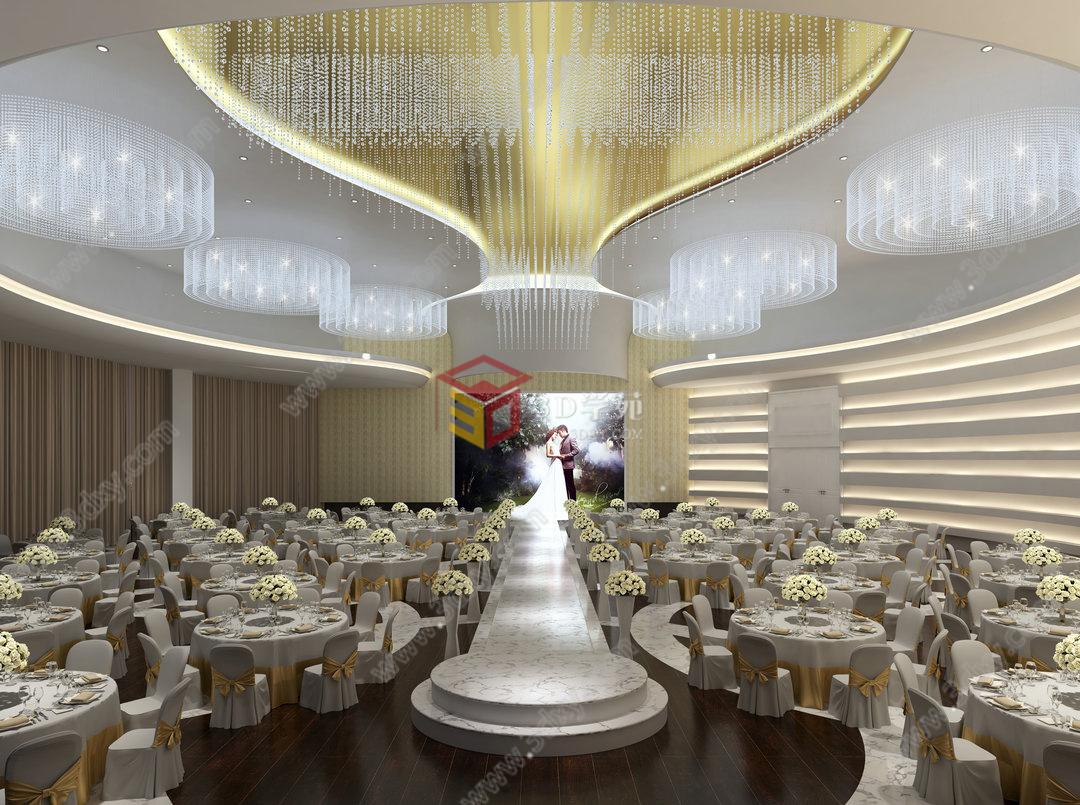 婚礼宴会厅3D模型