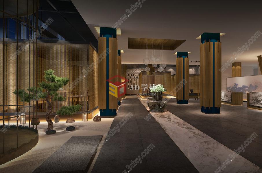 中式大厅3D模型