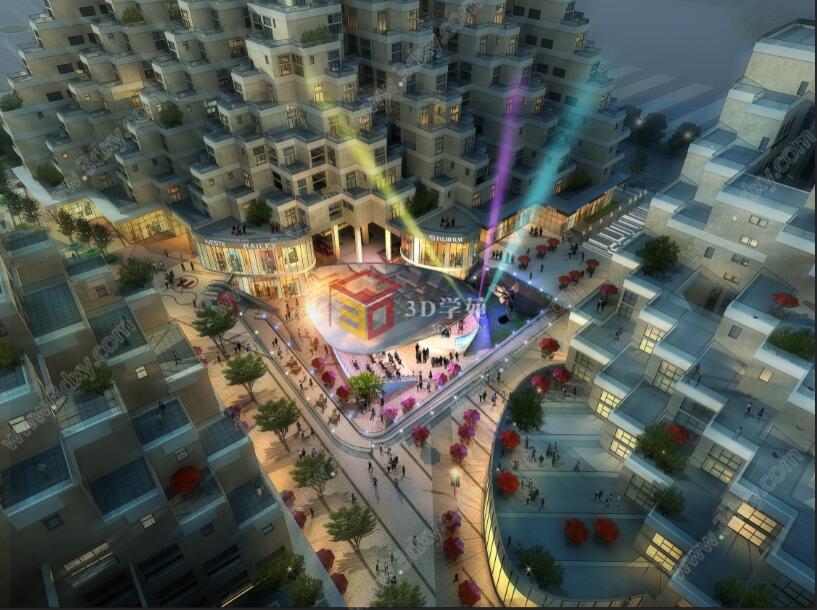 建筑规划鸟瞰透视3D3D模型
