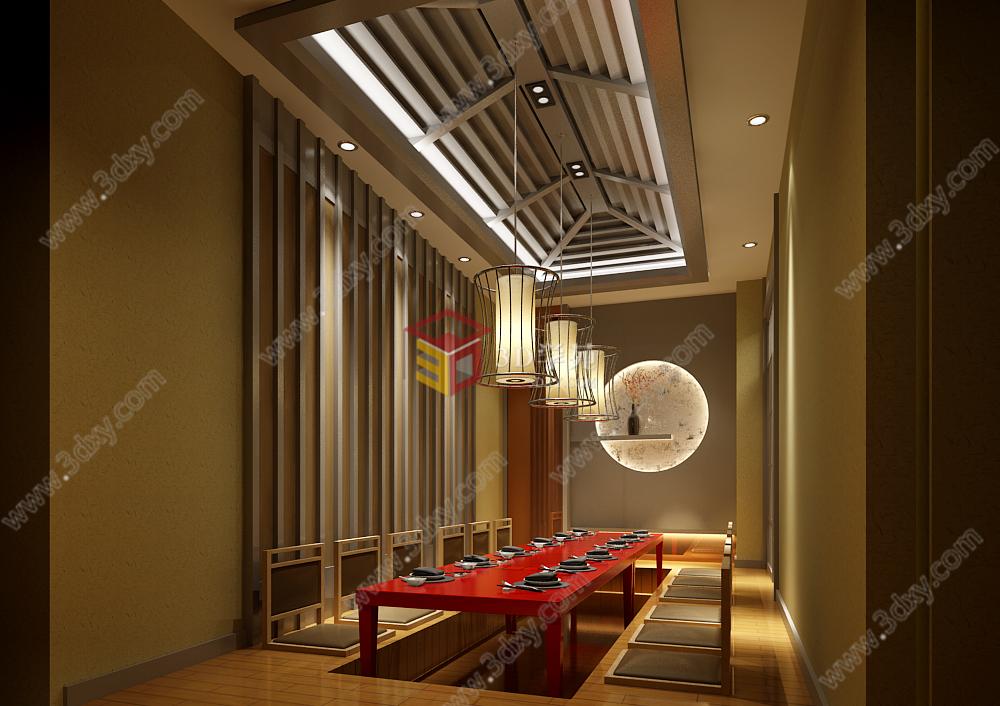 日式餐厅3D模型