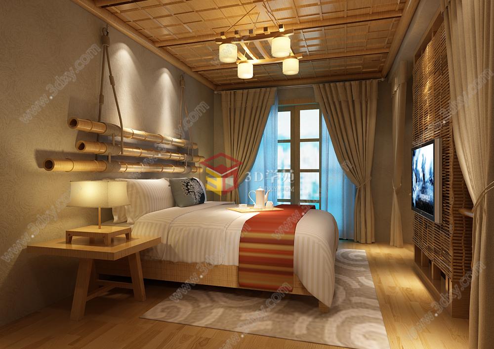 日式卧室3D模型