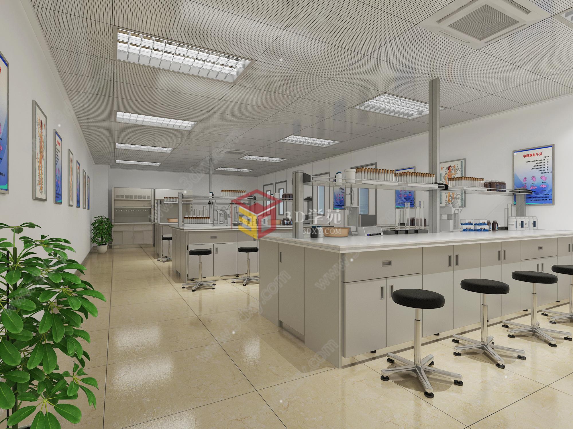 学校实验室、医院实验室3D模型