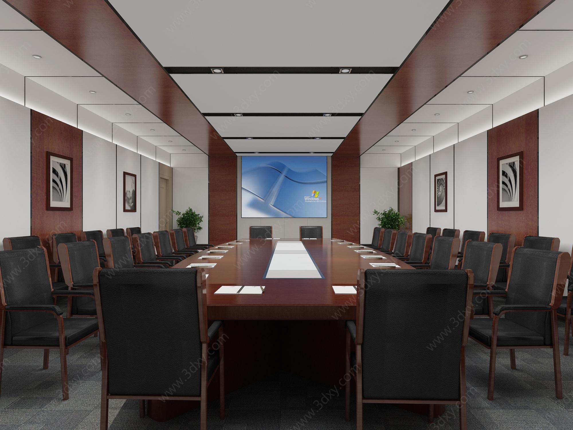 政府办公楼会议室3D模型