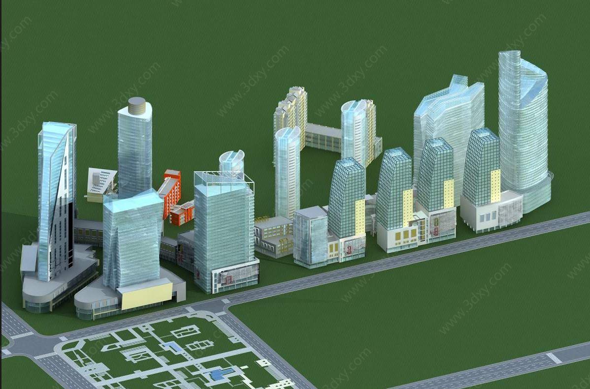城市规划设计3D模型