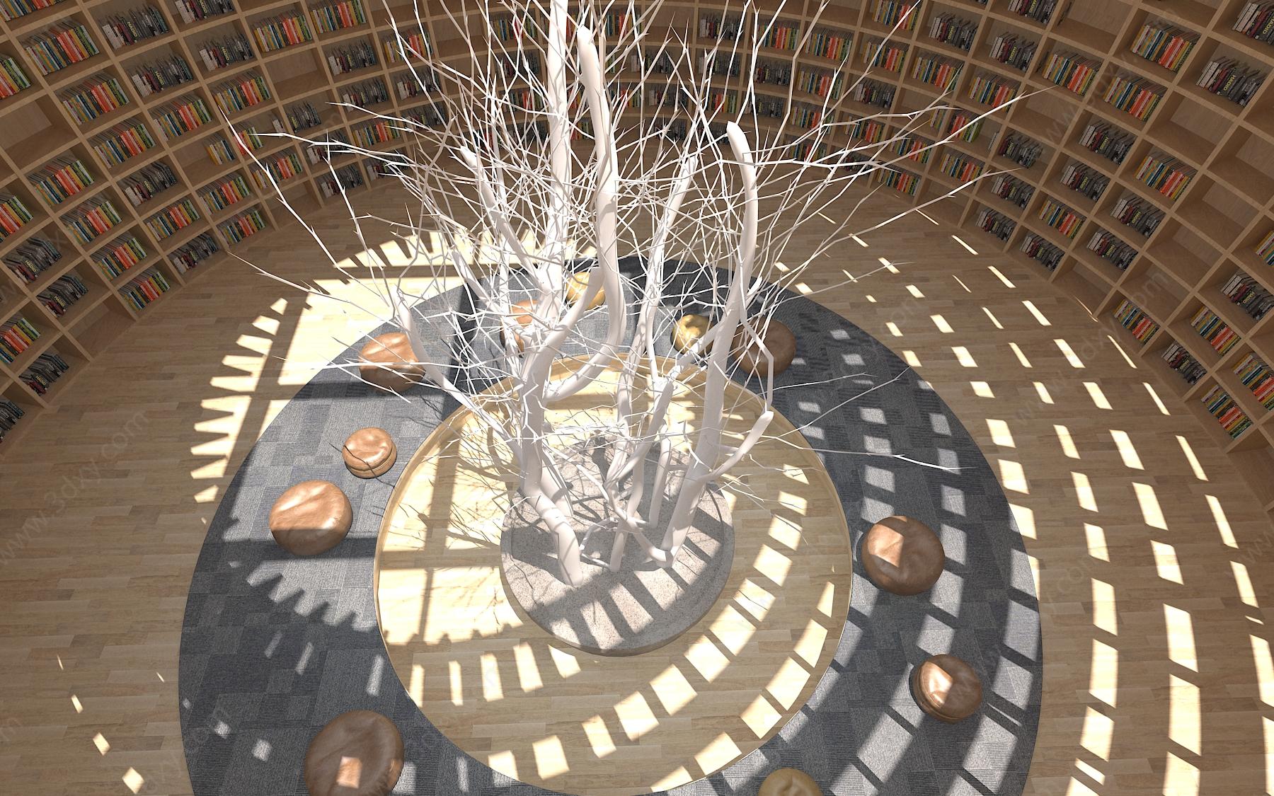 圆顶图书馆3D模型