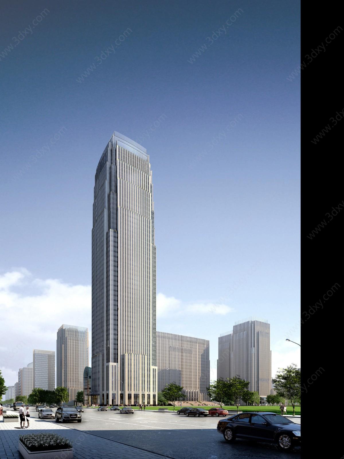 高层独立大厦3D模型