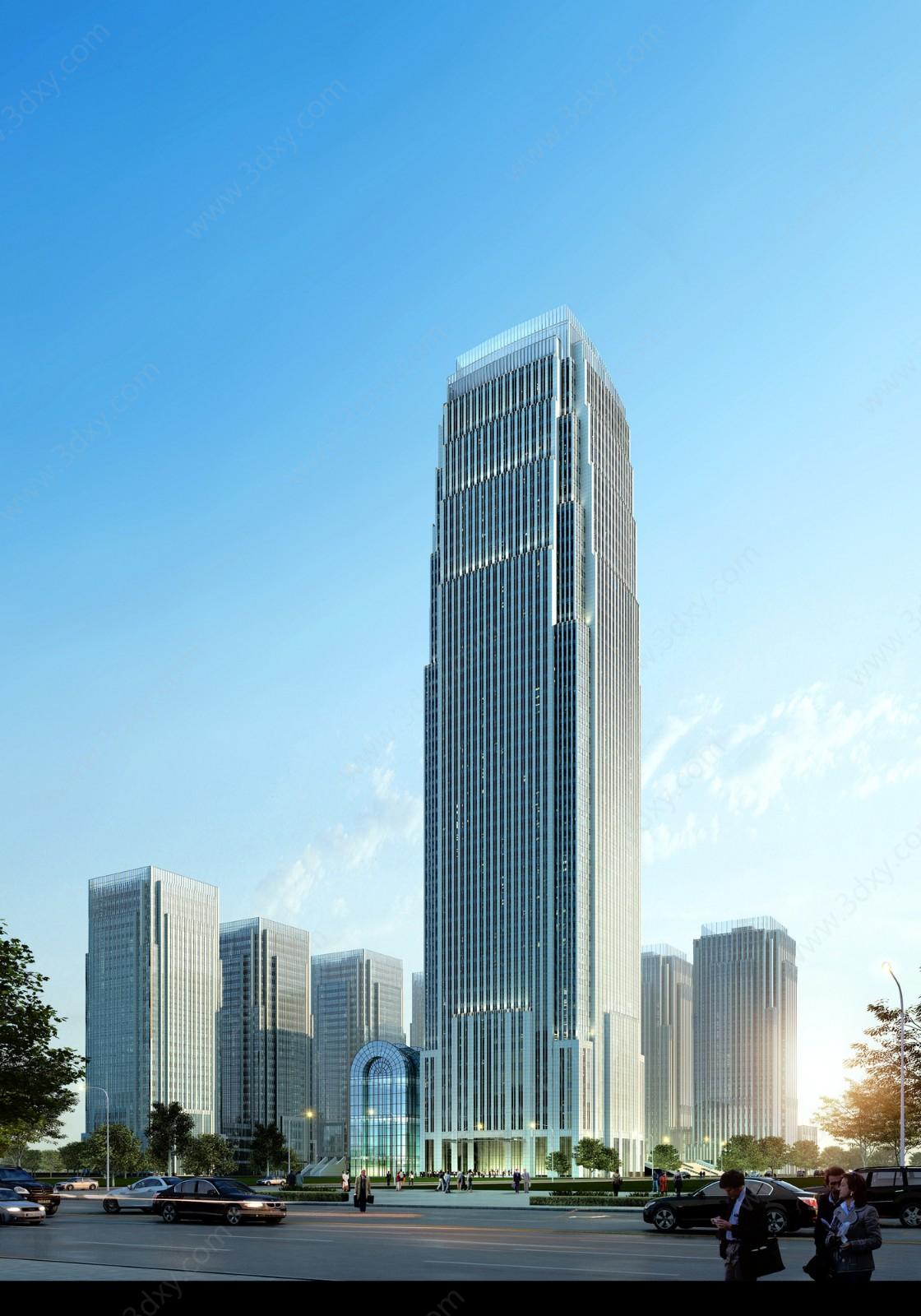 现代高端楼宇3D模型