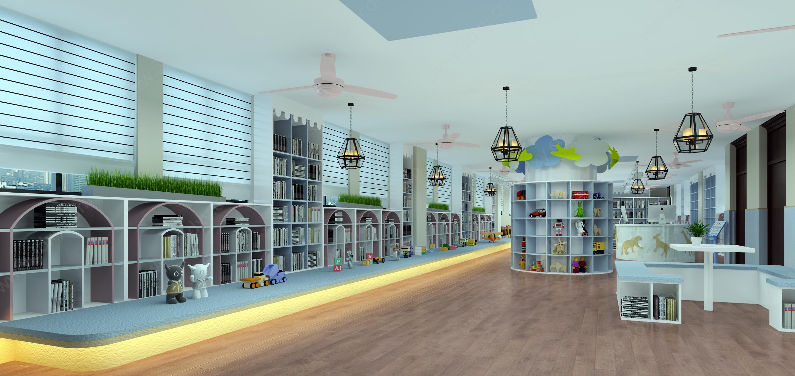 儿童图书馆3D模型