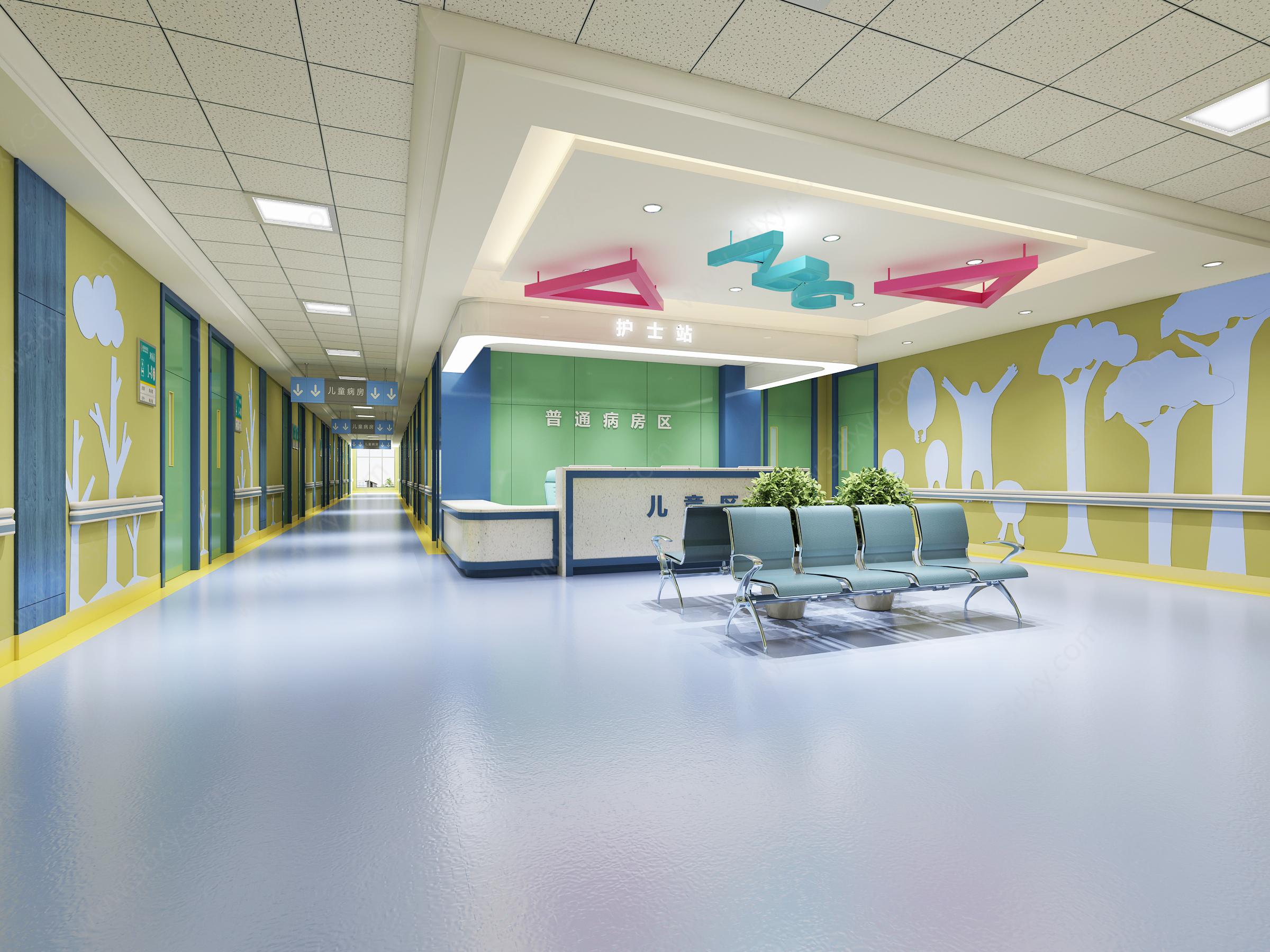 医院护士站3D模型