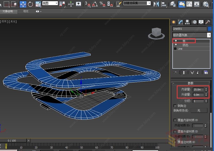 【建模技巧】3Ds max 创建环形建筑