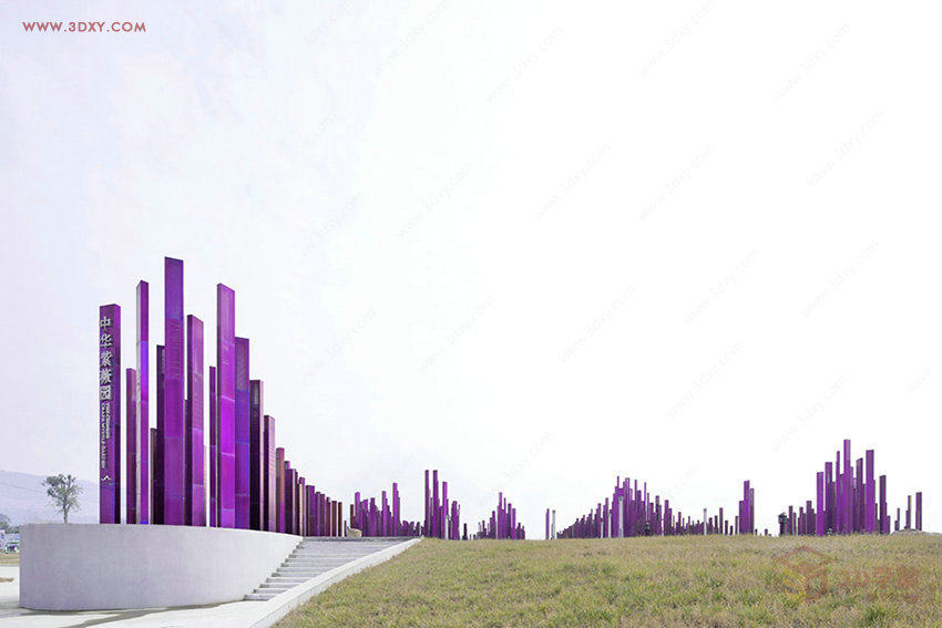 【雕塑灵感】中国襄阳--中华紫薇园景观雕塑