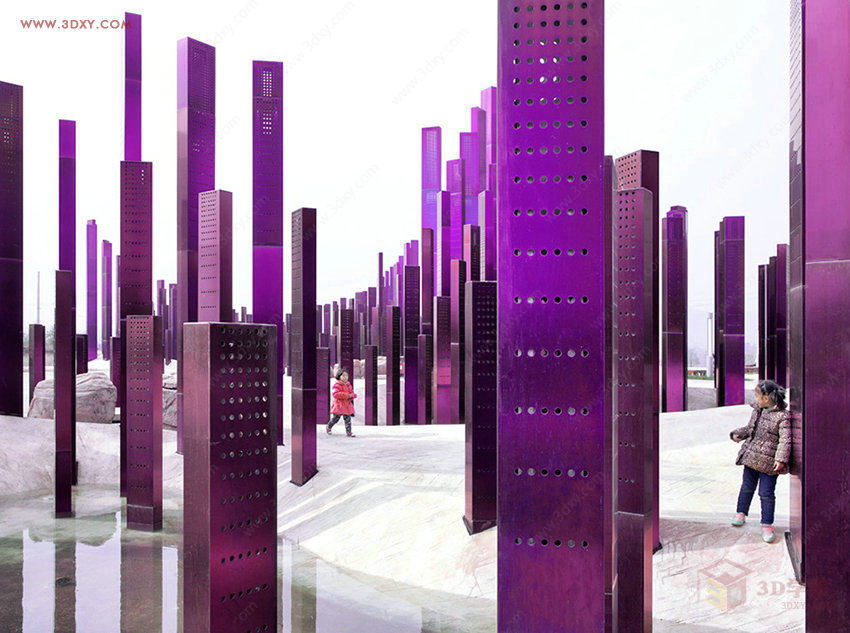 【雕塑灵感】中国襄阳--中华紫薇园景观雕塑