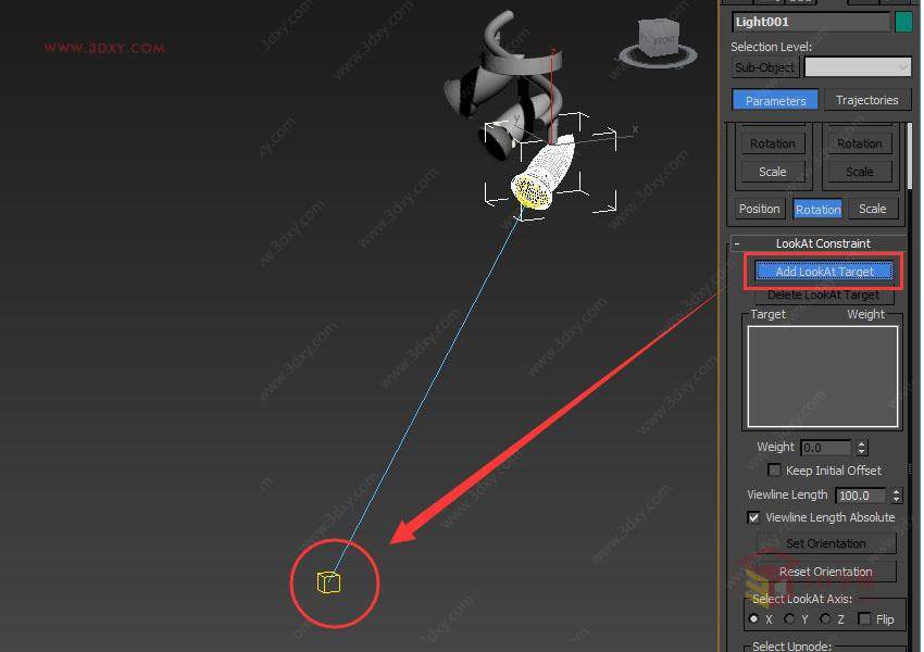 【脚本插件】3Ds max 使用注视控制器绑定灯光