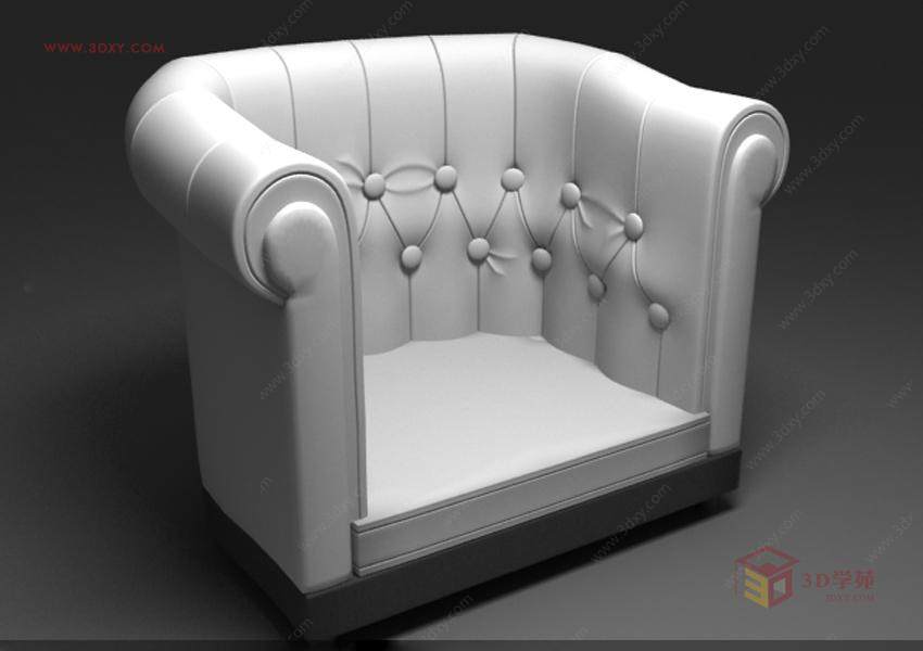 【3D教程】时尚复古沙发的制作