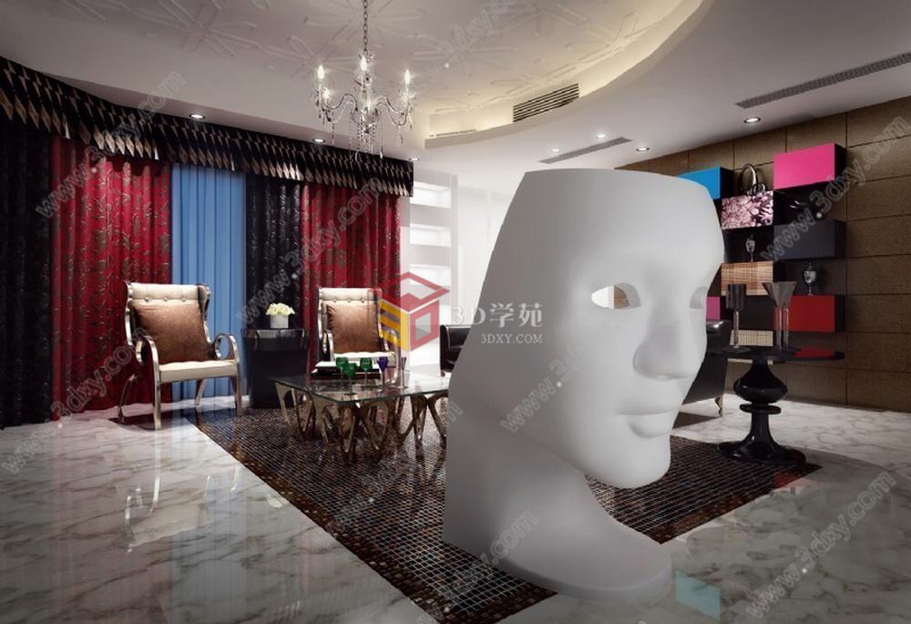 客厅3D模型