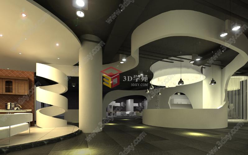 现代展厅3D模型