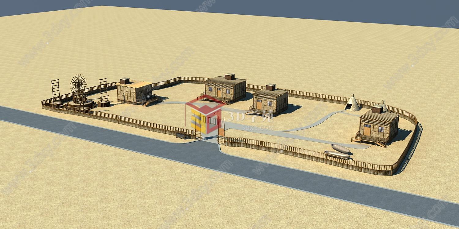 新疆小村庄3D模型