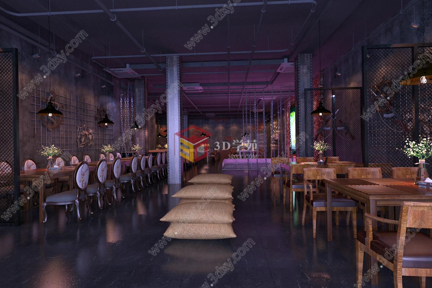 抗日主题餐厅3D模型