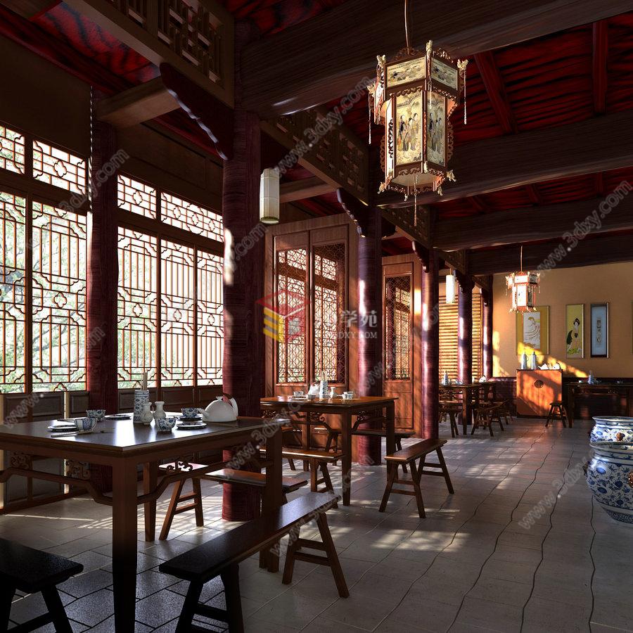 古典中式饭馆3D模型