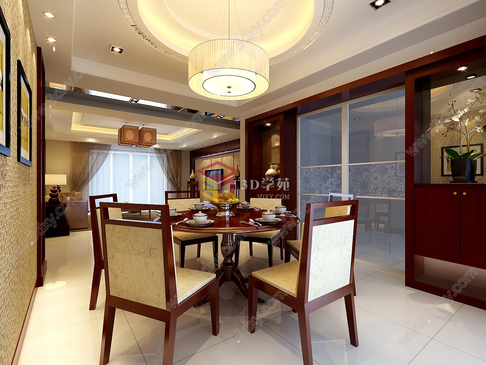 中式客厅中式客厅3D模型